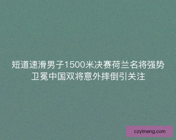 短道速滑男子1500米决赛荷兰名将强势卫冕中国双将意外摔倒引关注